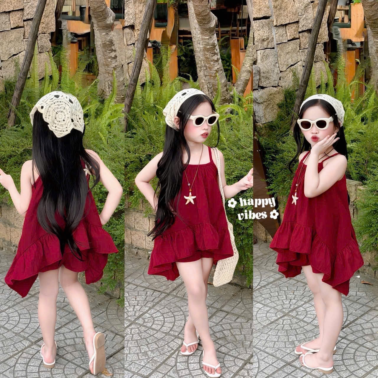 Sét bộ 2 dây đũi quần sooc bé gái