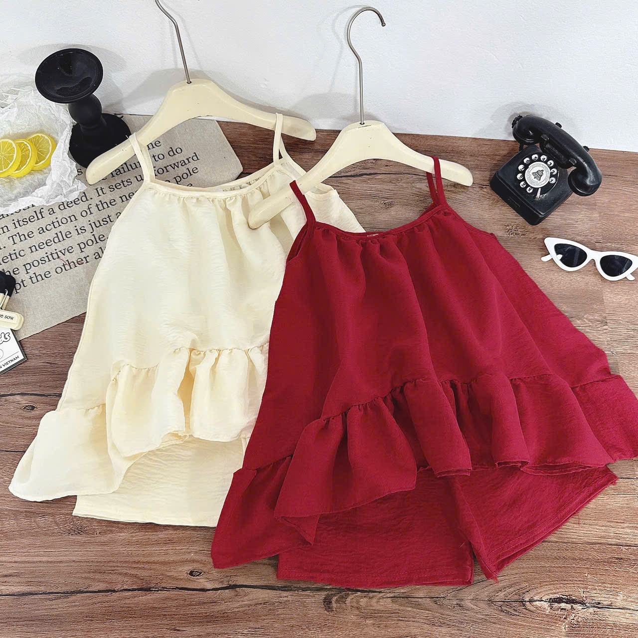 Sét bộ 2 dây đũi quần sooc bé gái