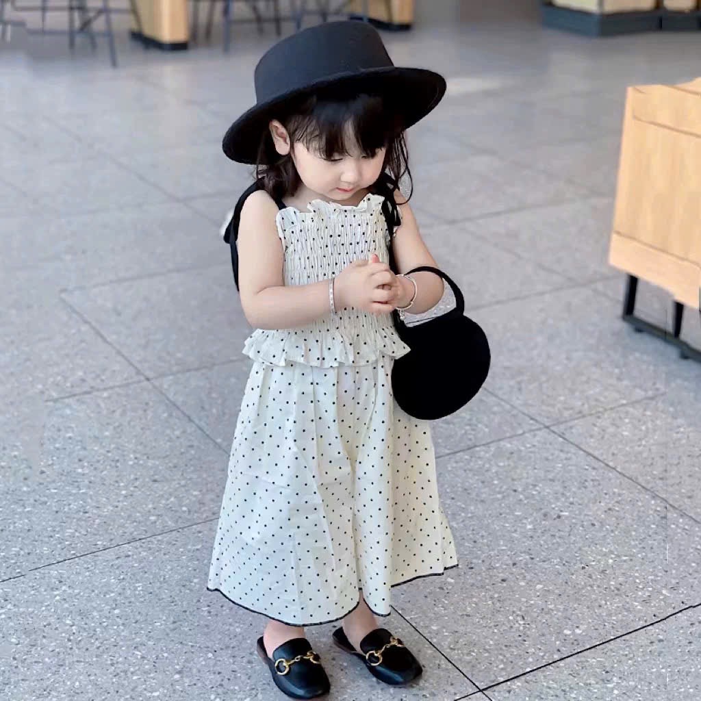 Sét bộ áo bi 2 dây quần ống lửng bé gái
