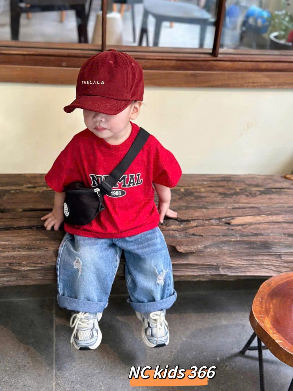 Sét bộ áo đỏ nomal quần bò dài bé trai