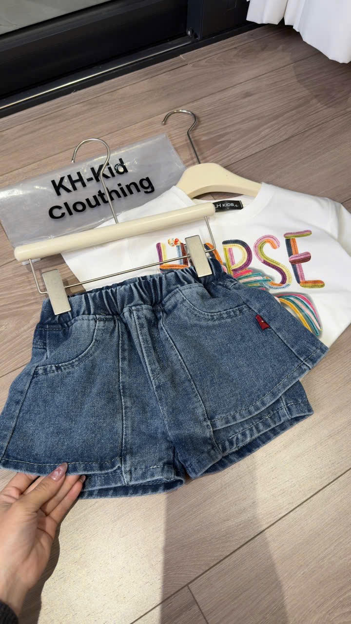 Sét bộ áo ngựa quần sooc bò kh