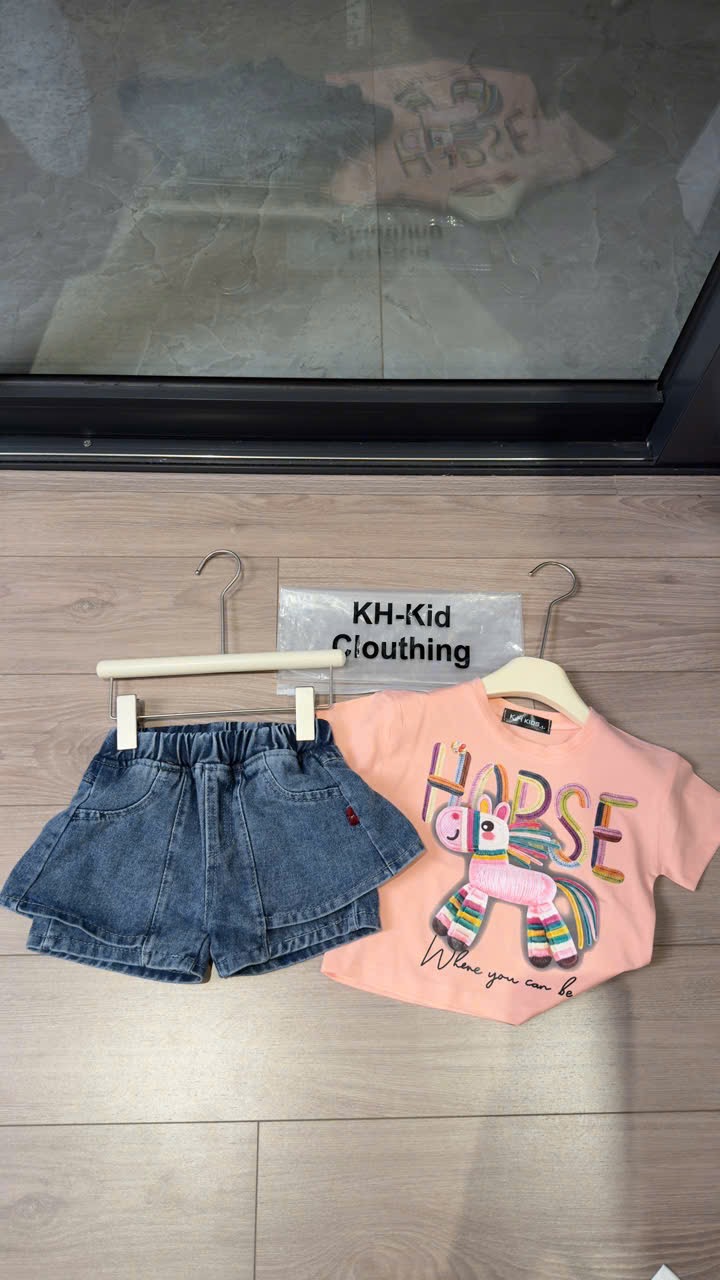 Sét bộ áo ngựa quần sooc bò kh