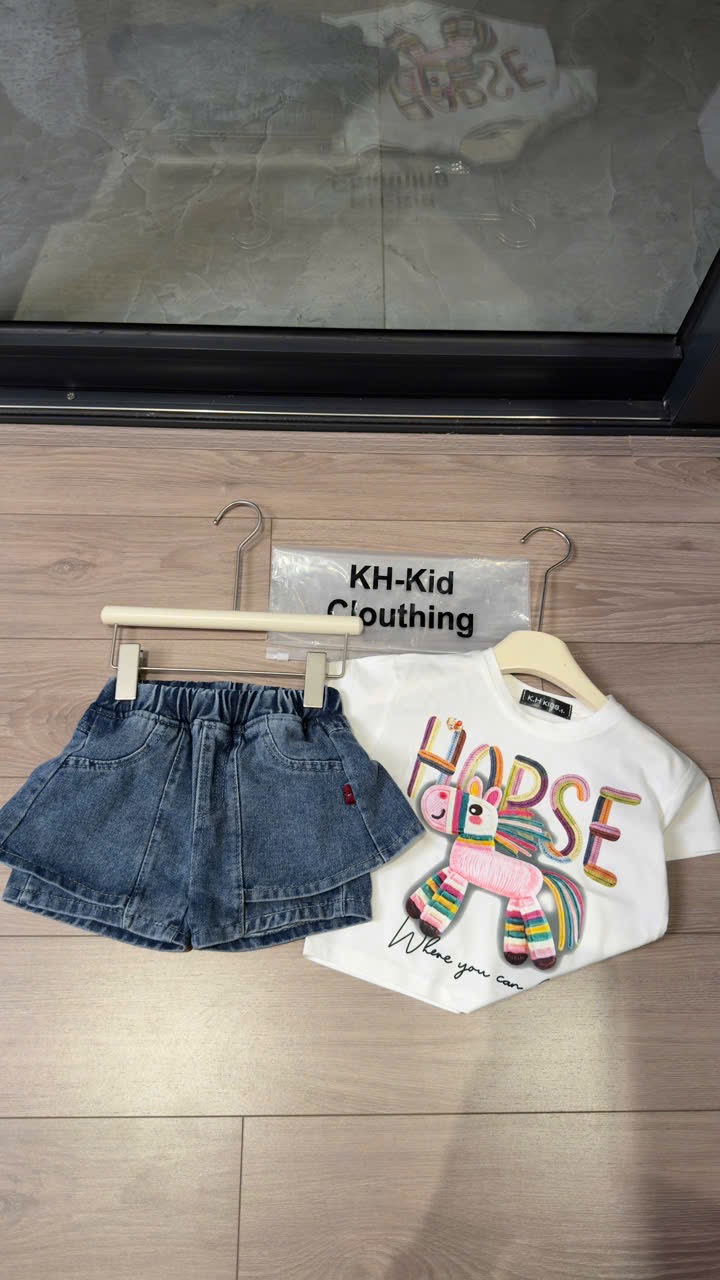 Sét bộ áo ngựa quần sooc bò kh