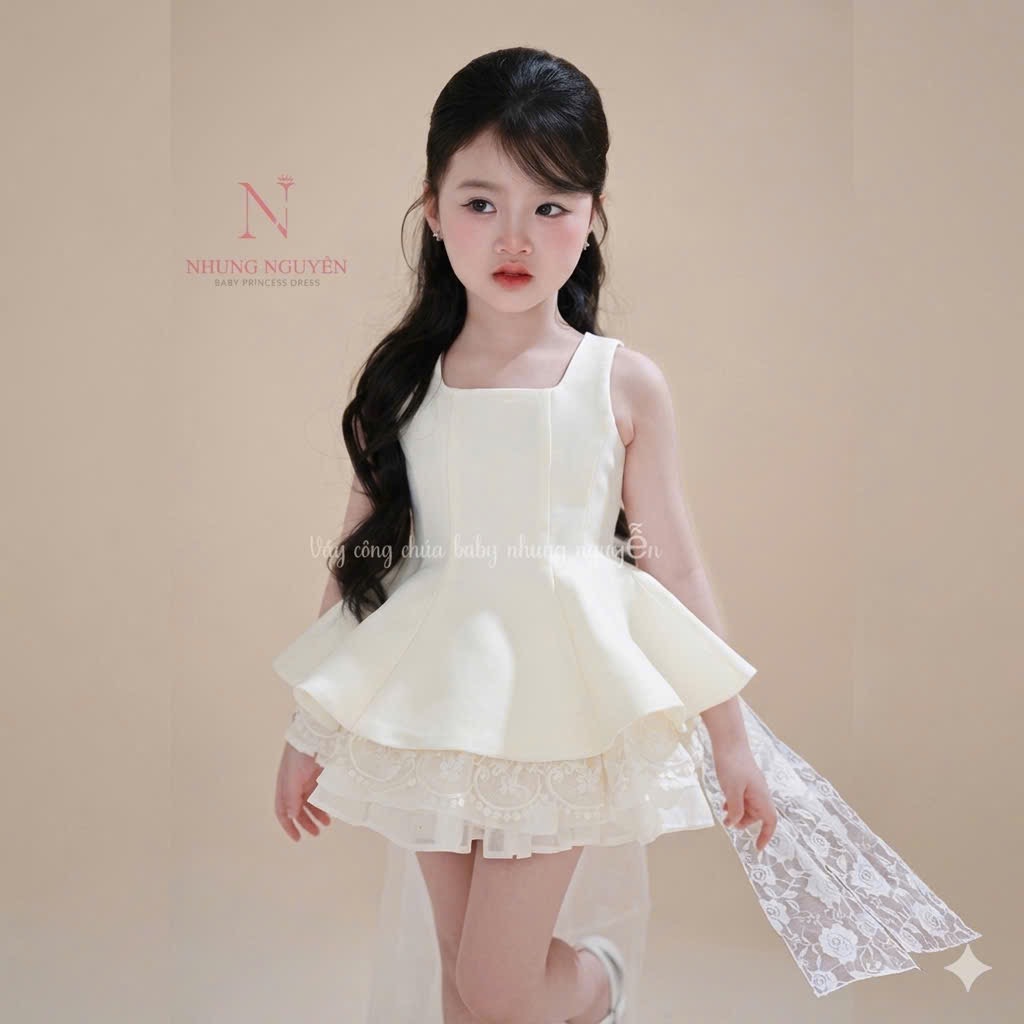 Sét bộ áo nơ rời cv tầng lt bé gái