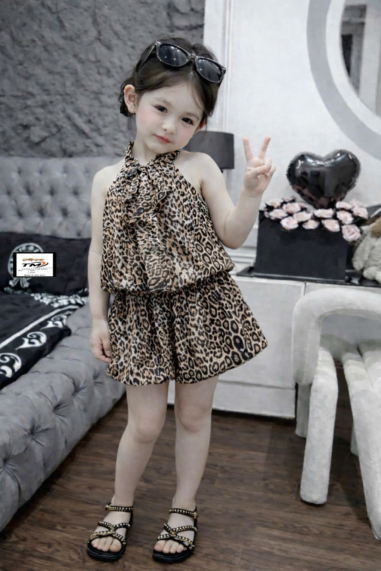 Sét bộ đốm quần bồng bé gái