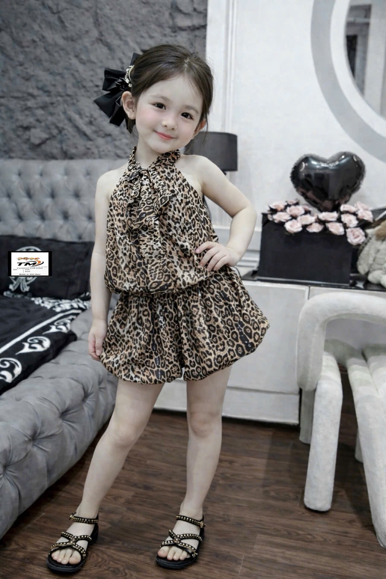 Sét bộ đốm quần bồng bé gái