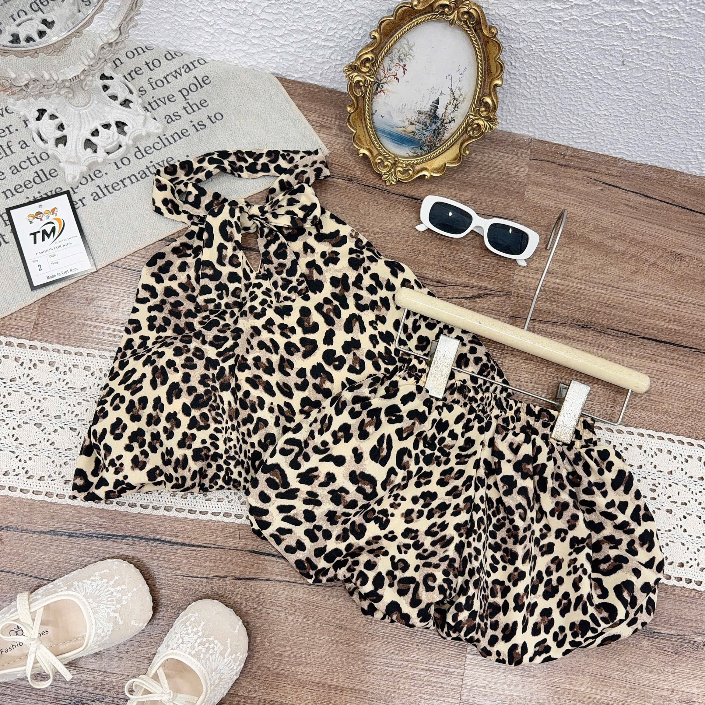 Sét bộ đốm quần bồng bé gái