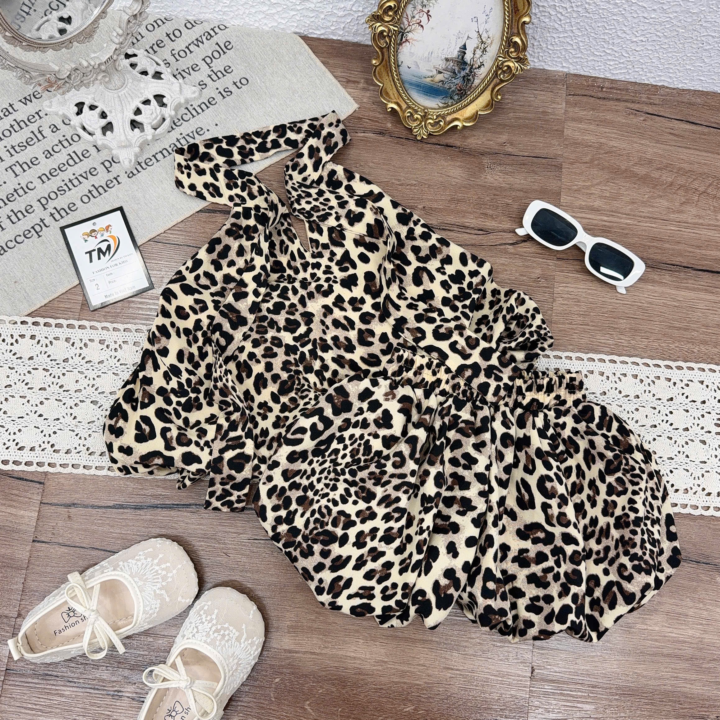 Sét bộ đốm quần bồng bé gái