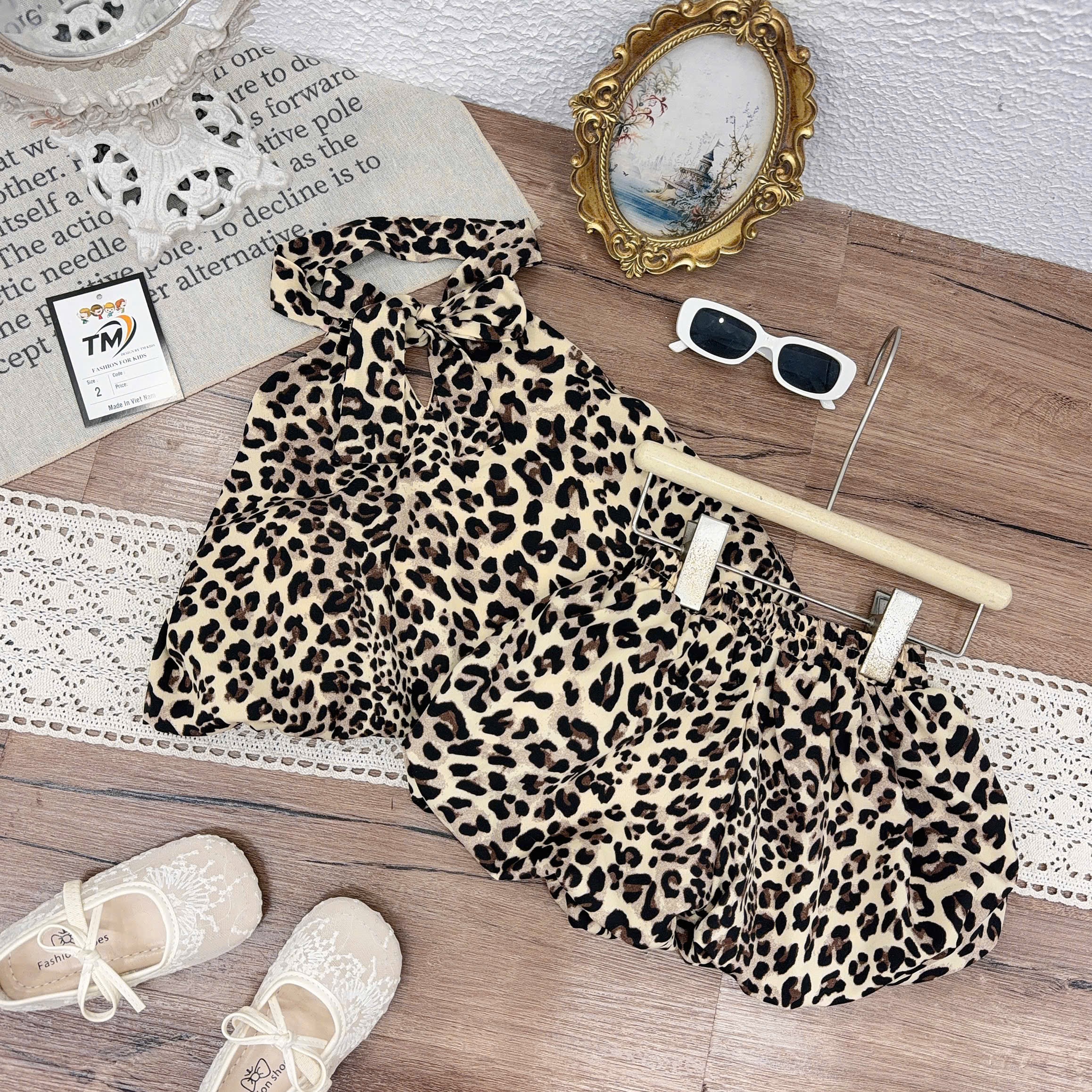 Sét bộ đốm quần bồng bé gái