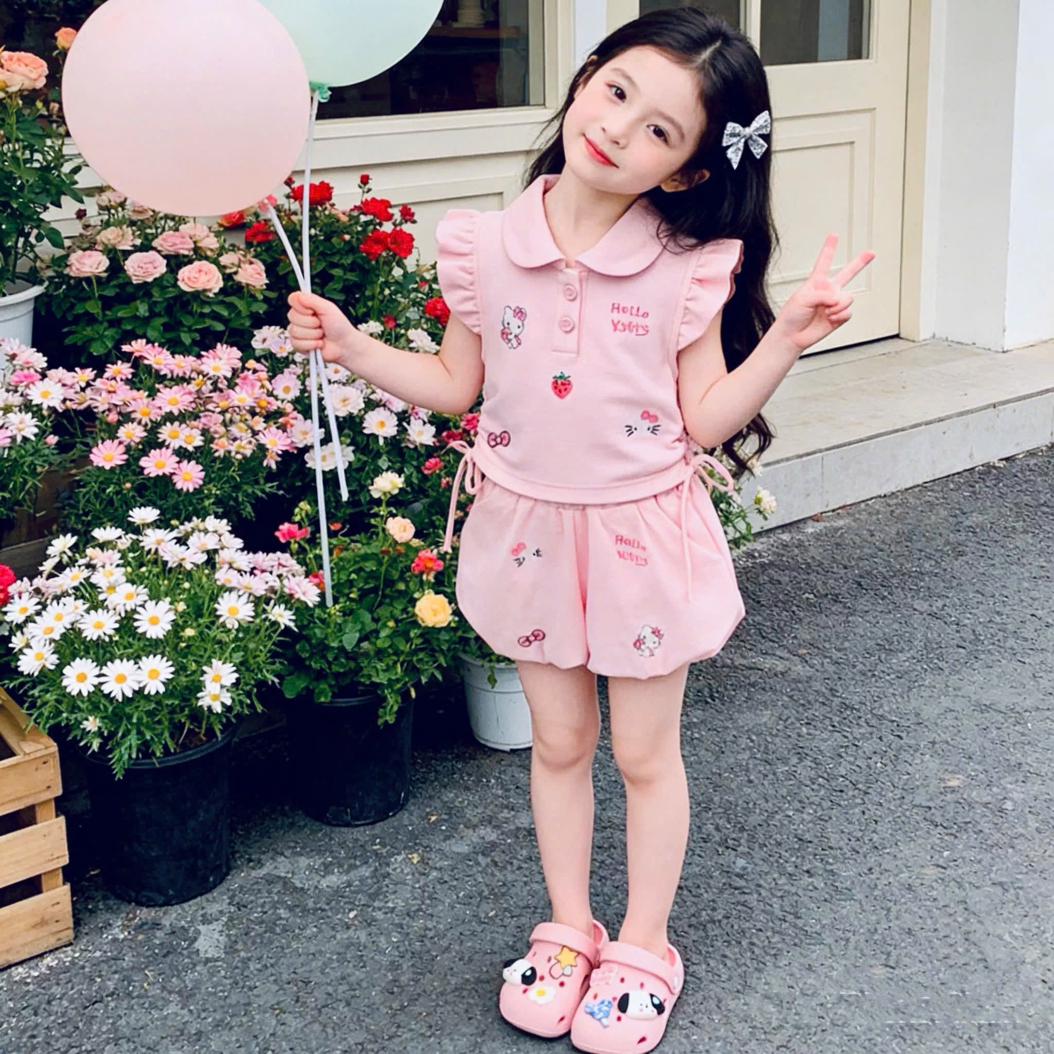 Sét bộ kitty rút dây bé gái