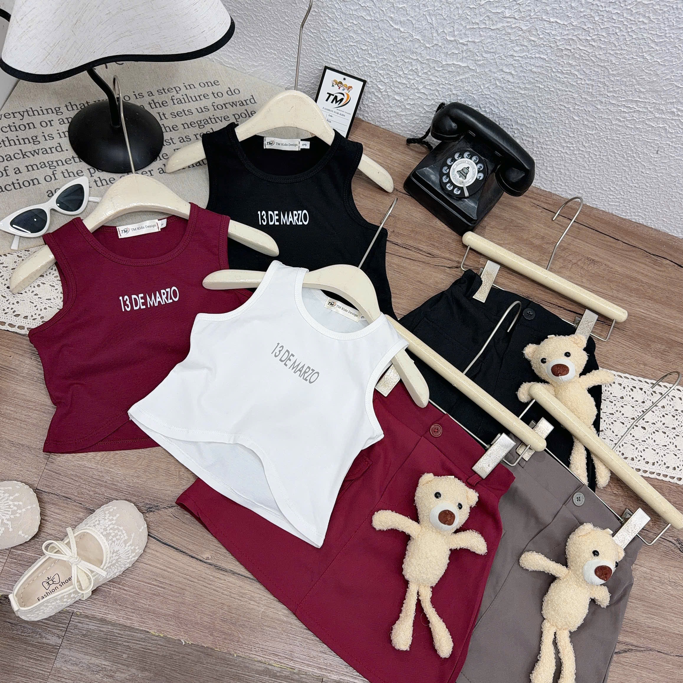 Sét bộ leze cv kèm gấu bé gái tm