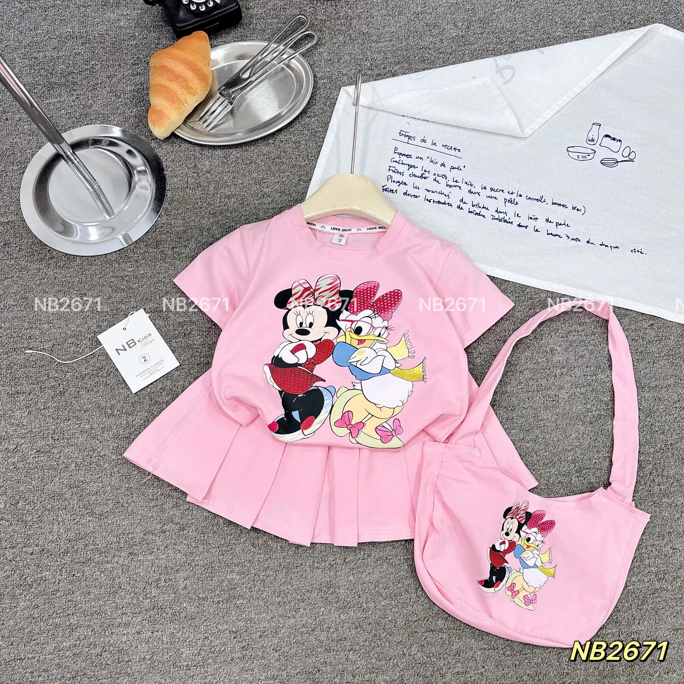 Sét bộ micky kèm túi bé gái