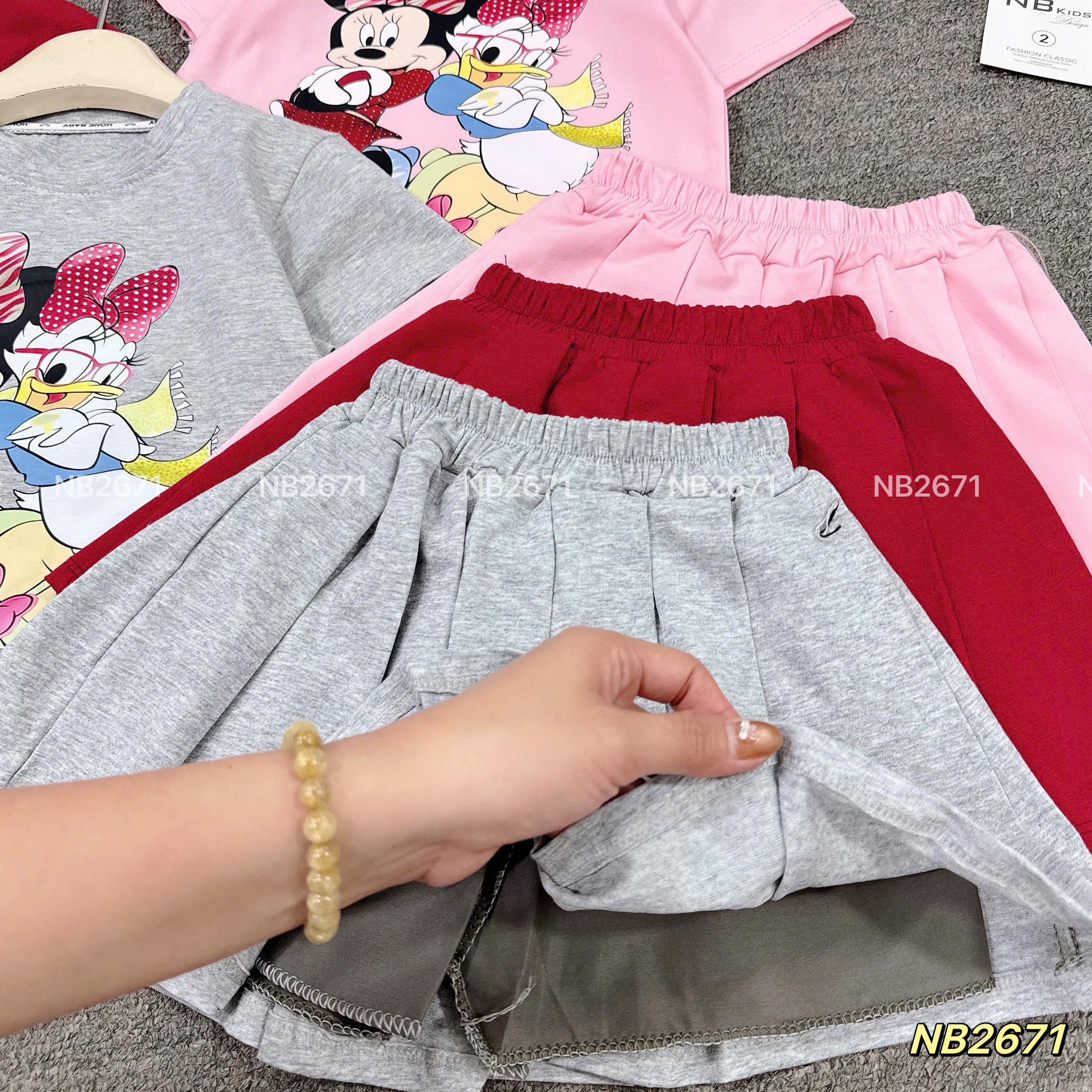 Sét bộ micky kèm túi bé gái