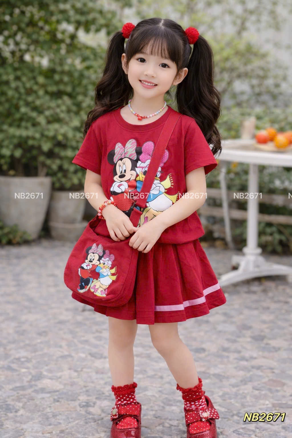 Sét bộ micky kèm túi bé gái