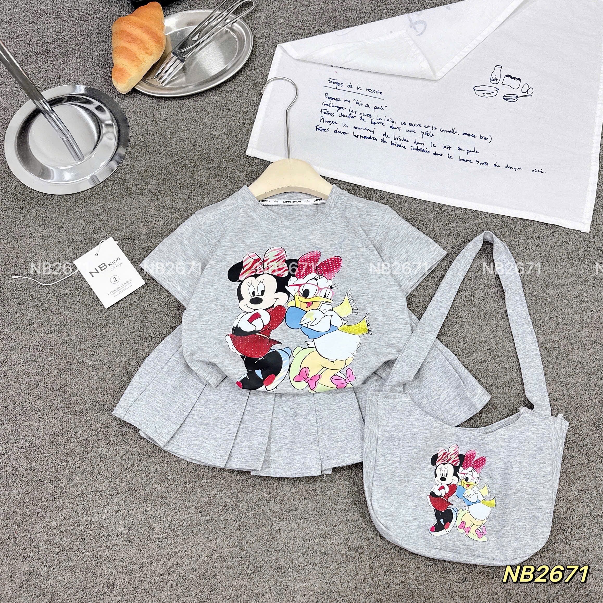 Sét bộ micky kèm túi bé gái