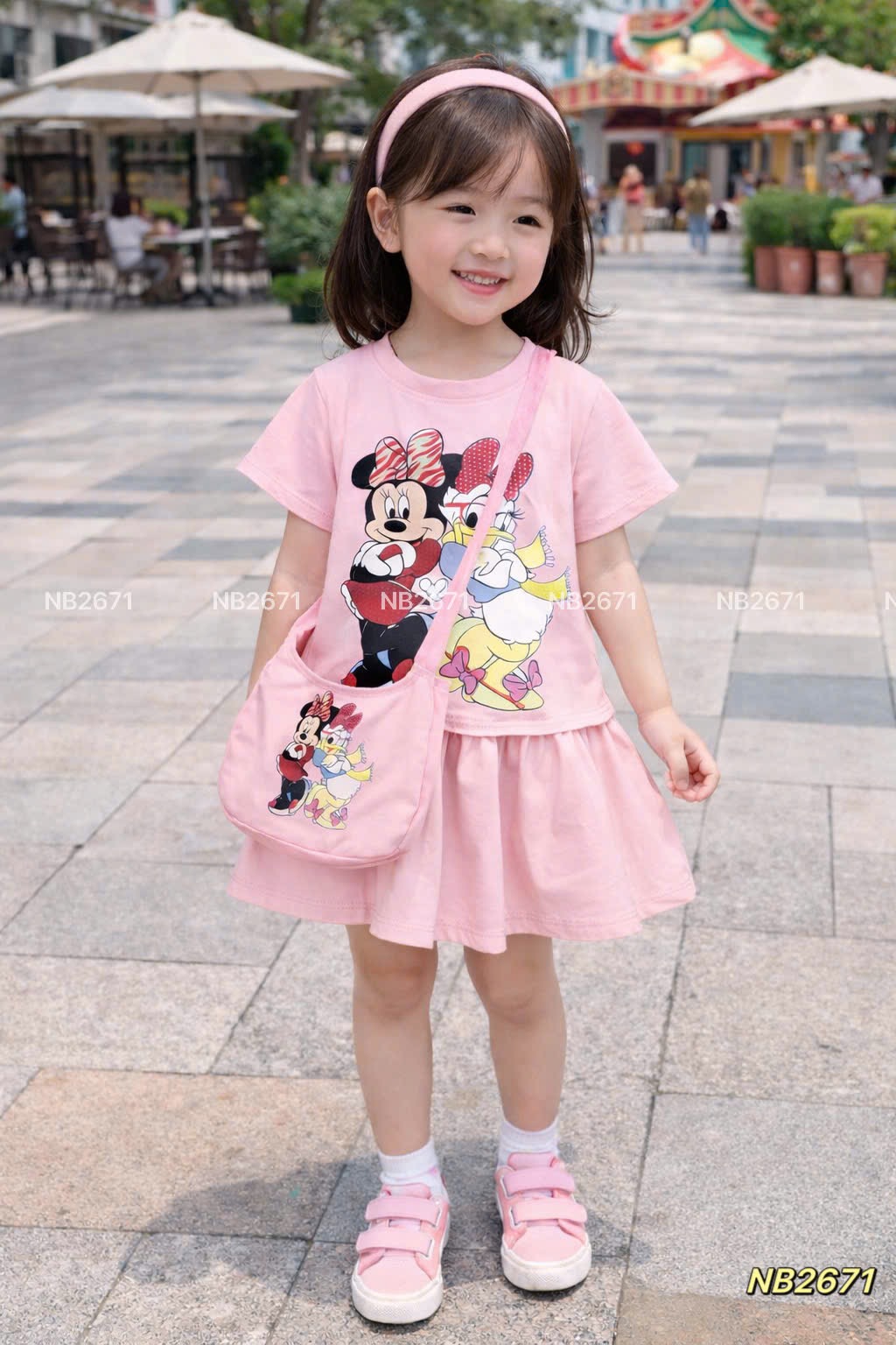 Sét bộ micky kèm túi bé gái