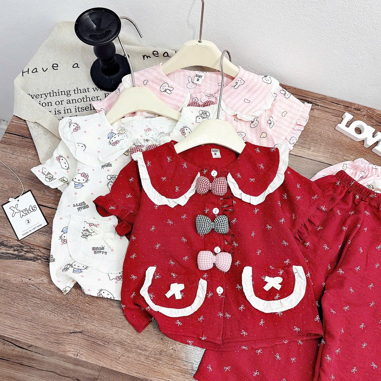 Sét bộ pzm quần dài bé gái