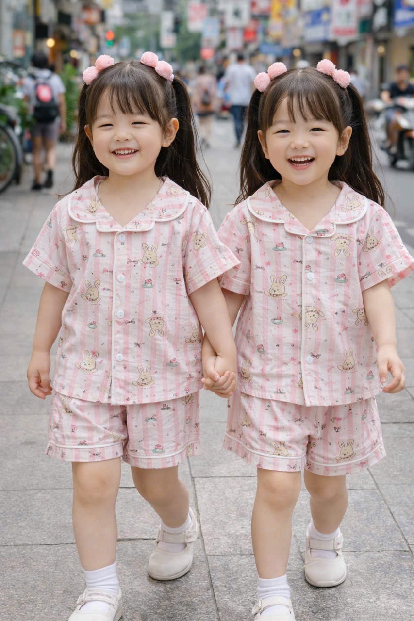 Sét bộ pzm thỏ hồng bé gái