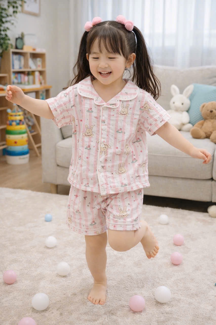 Sét bộ pzm thỏ hồng bé gái