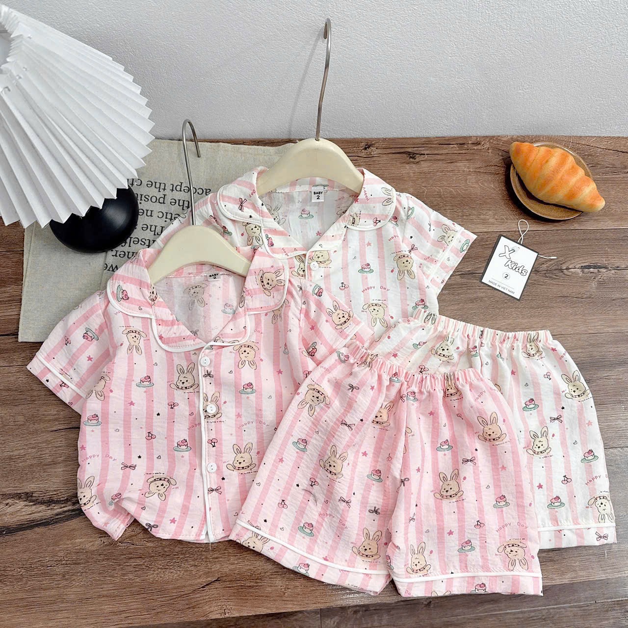 Sét bộ pzm thỏ hồng bé gái