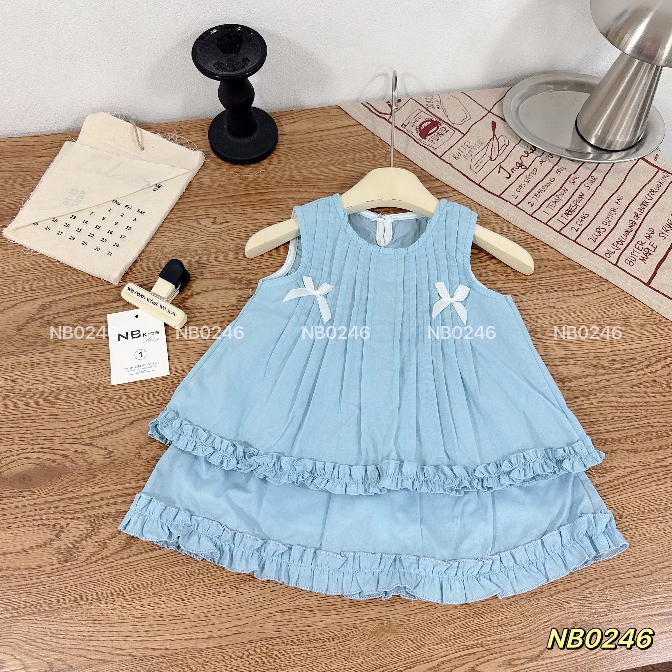 Sét bộ (váy ) xanh dương cho bé trai gái