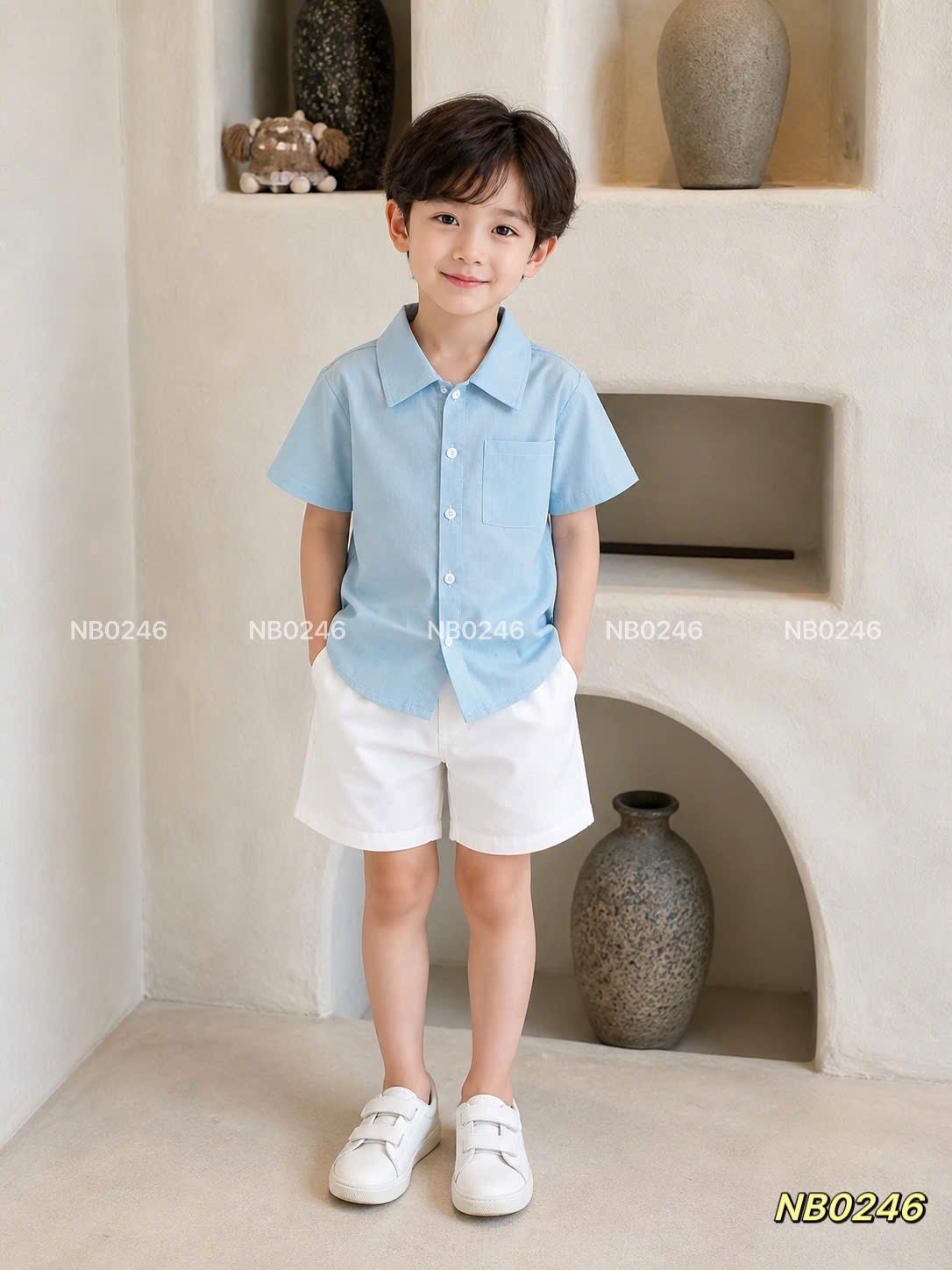 Sét bộ (váy ) xanh dương cho bé trai gái