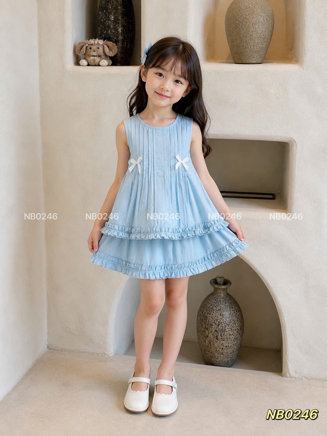Sét bộ (váy ) xanh dương cho bé trai gái