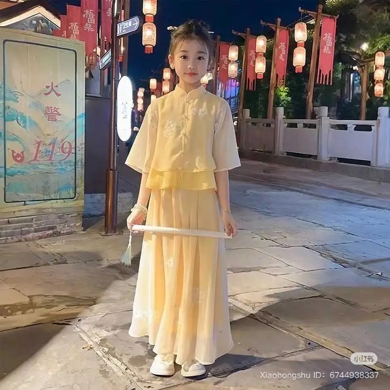 Sét bộ voan hoa cv xuông bé gái