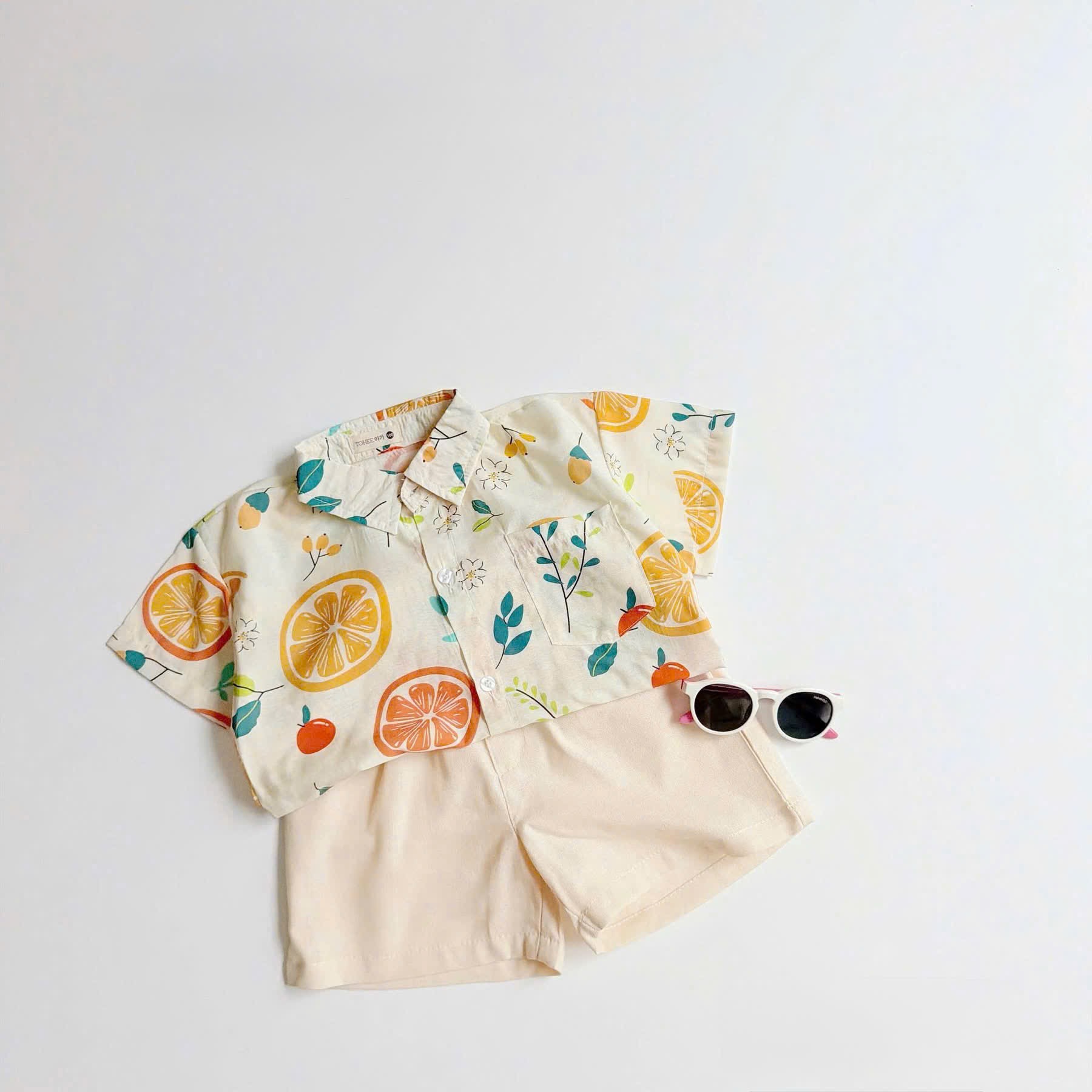 Sét cặp bộ (váy) hoa quả bé trai gái