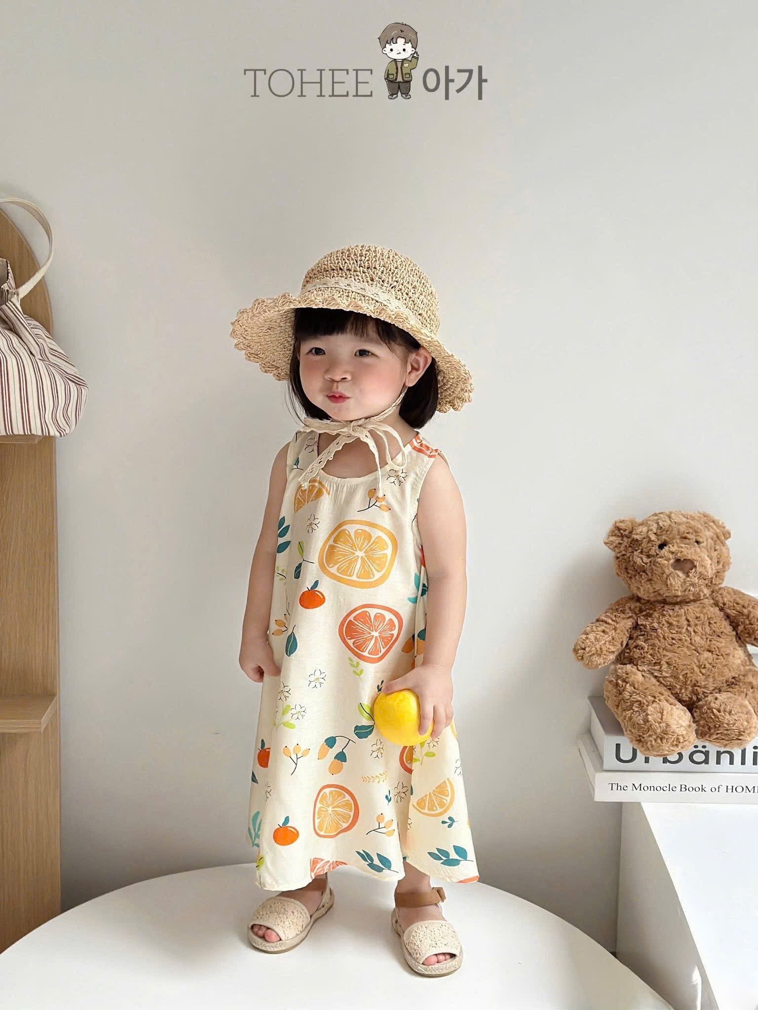 Sét cặp bộ (váy) hoa quả bé trai gái