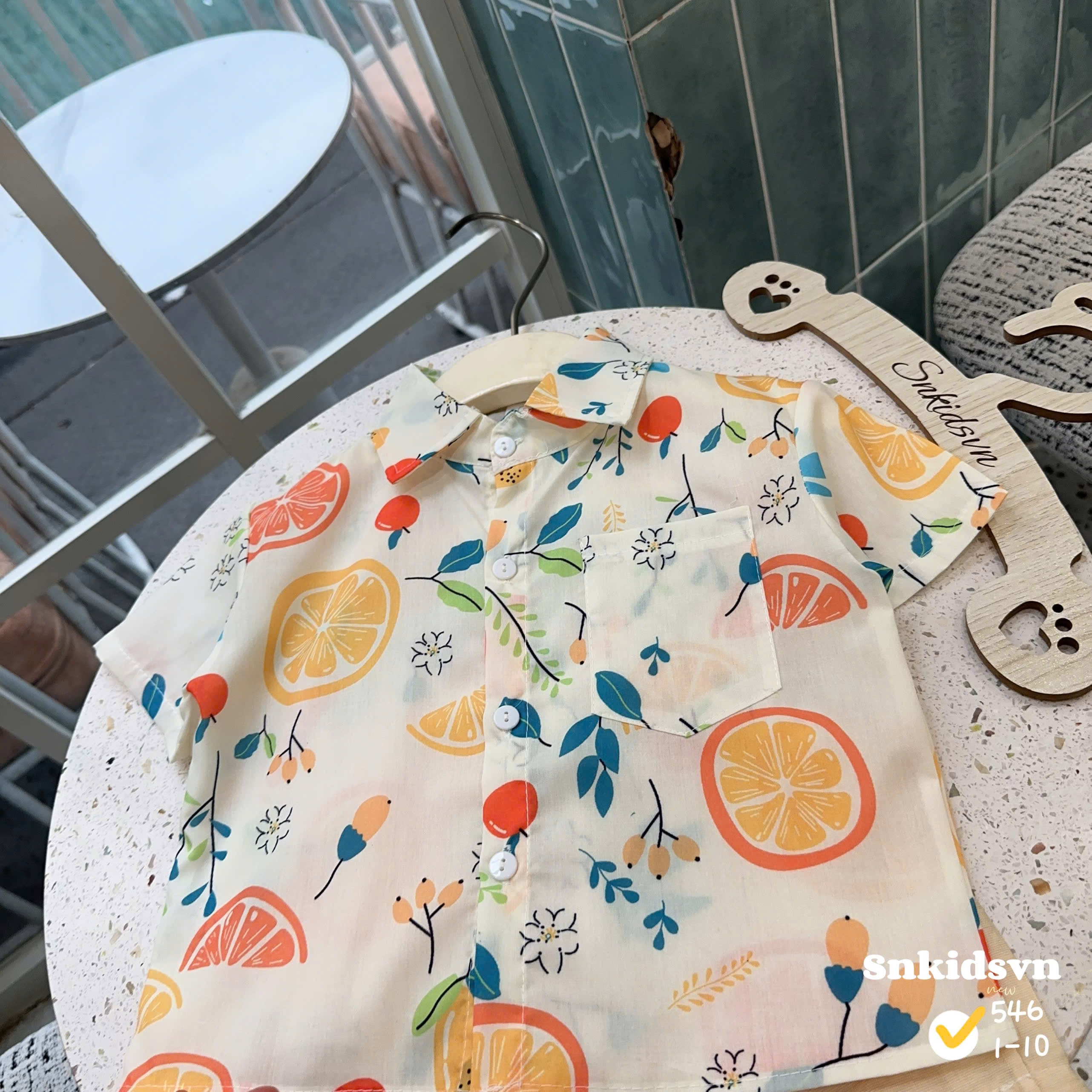 Sét cặp bộ (váy) hoa quả bé trai gái