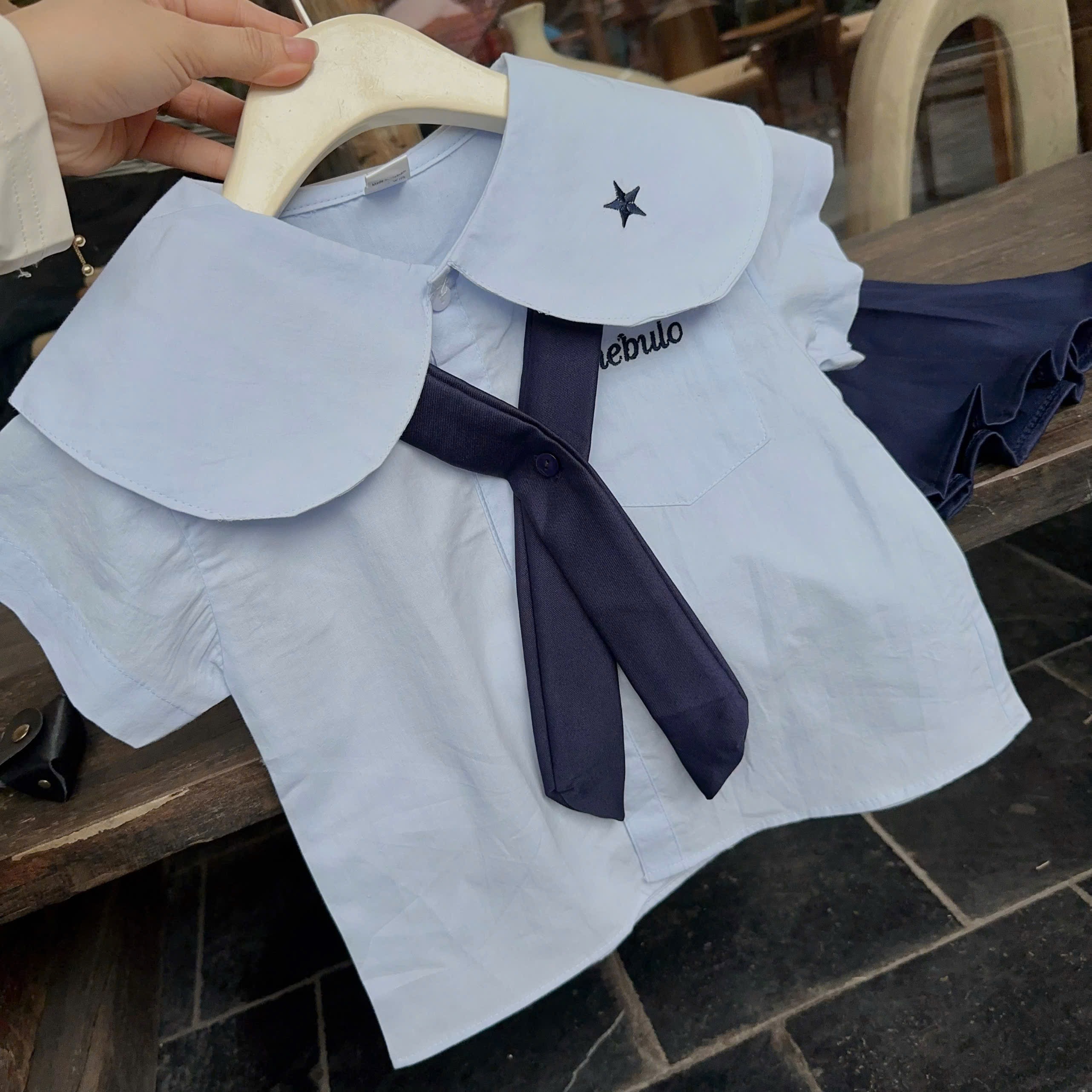 Sét đồng phục cổ ngôi sao sn bé gái