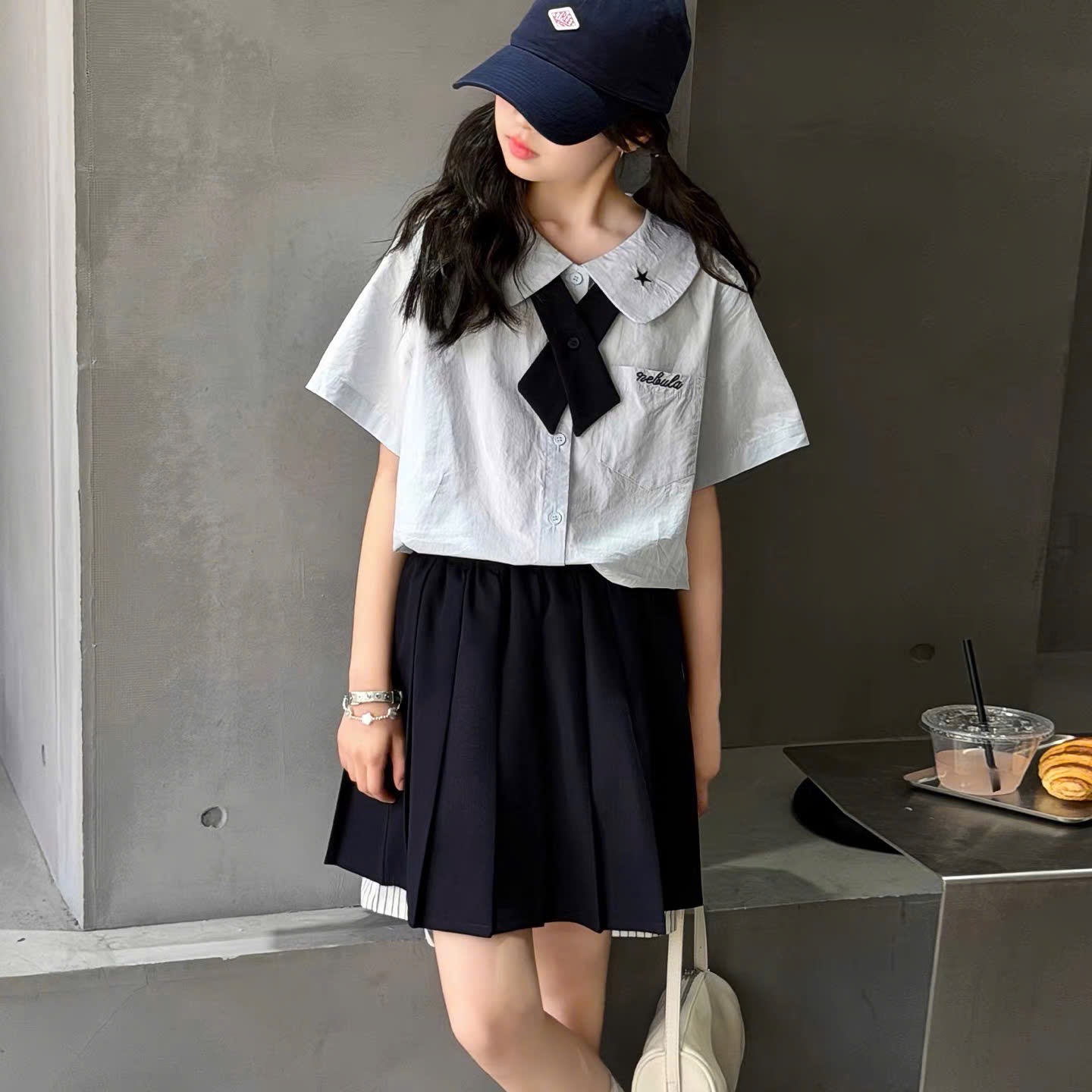 Sét đồng phục cổ ngôi sao sn bé gái