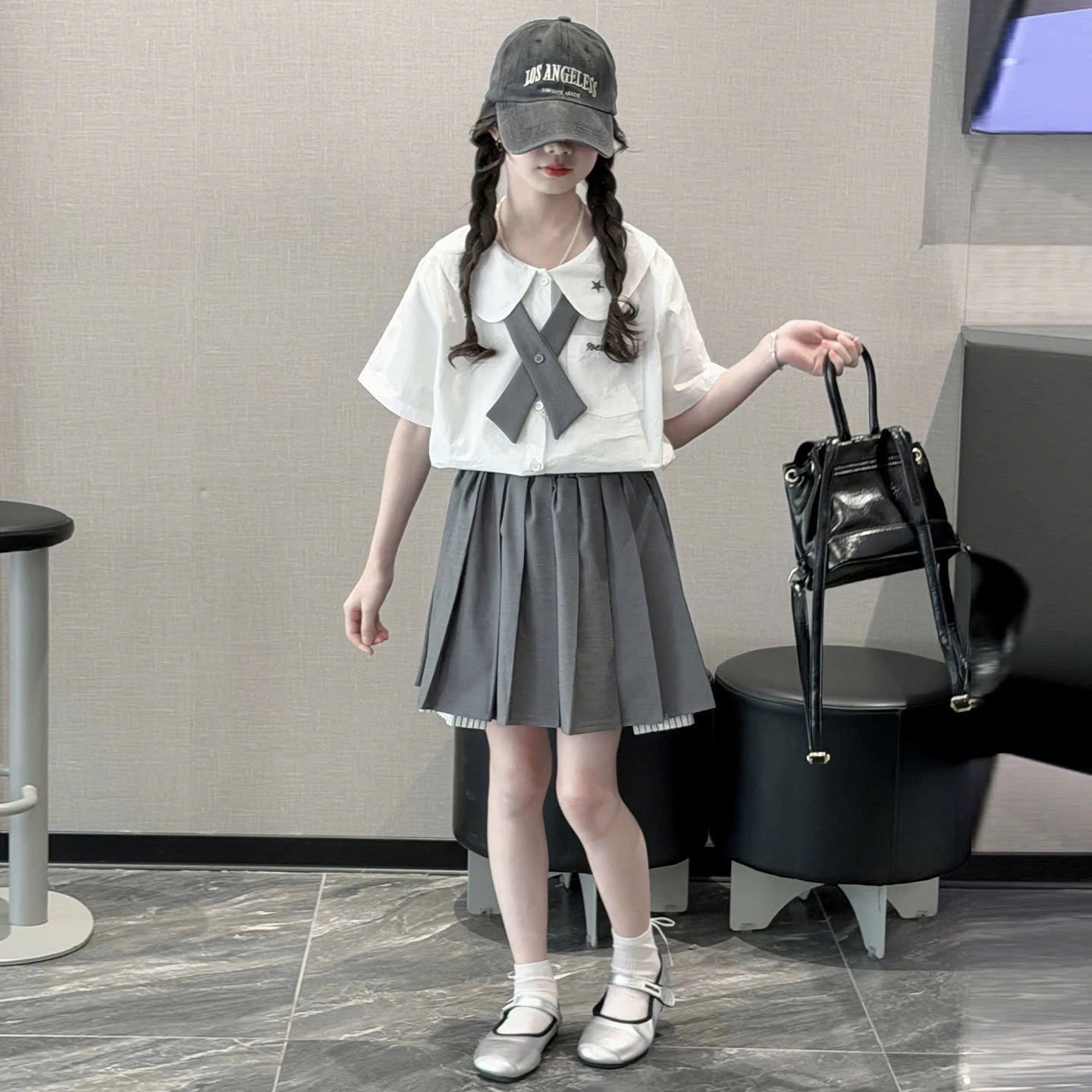 Sét đồng phục cổ ngôi sao sn bé gái