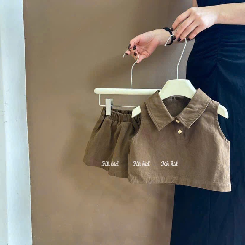 Sét kaki nâu bé gái