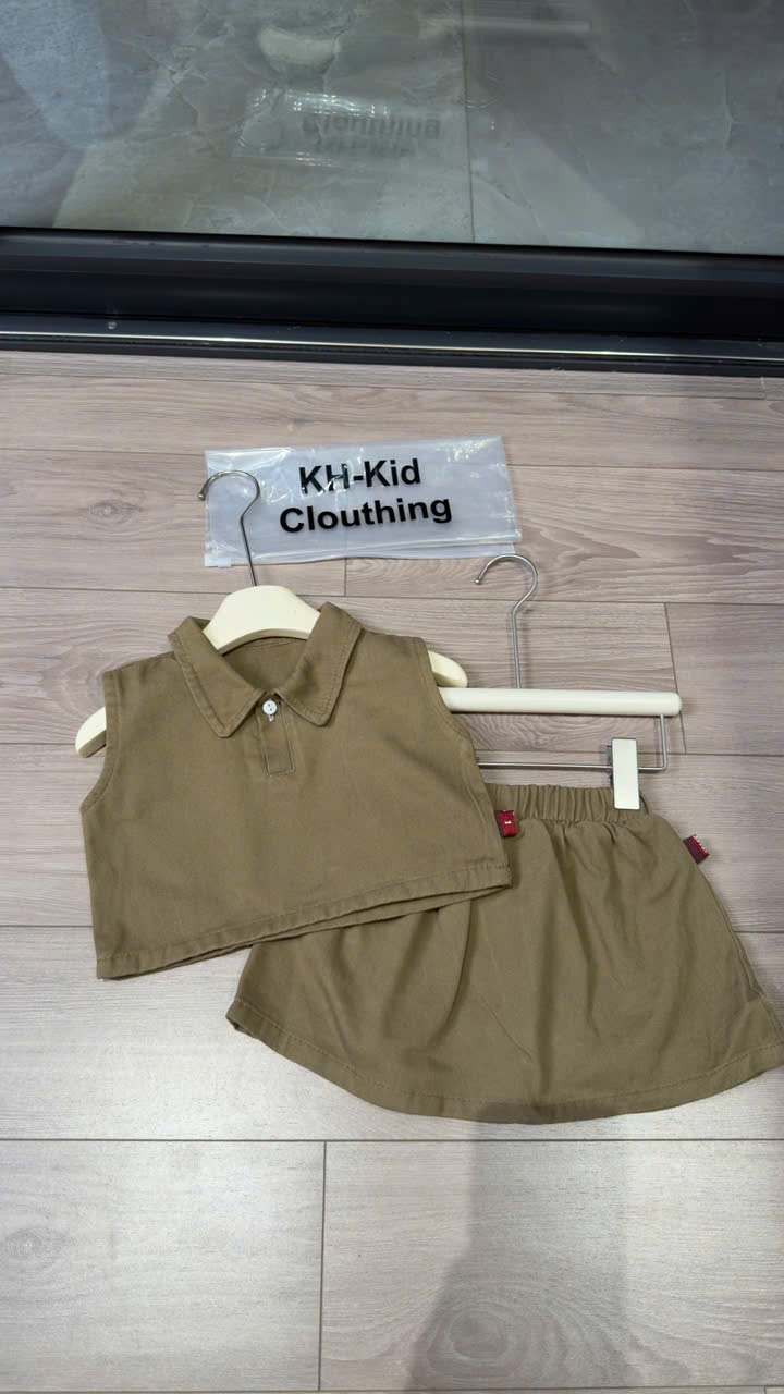 Sét kaki nâu bé gái