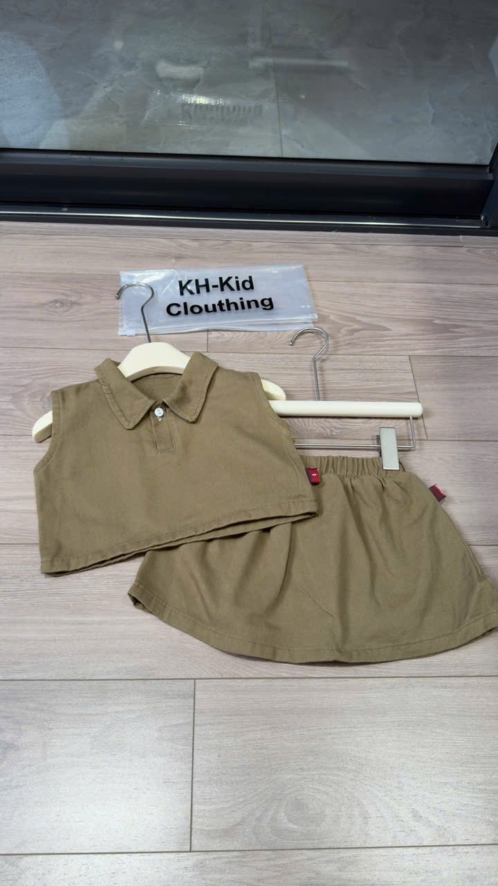 Sét kaki nâu bé gái