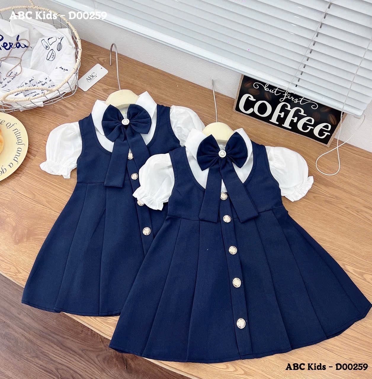 Sét váy style hàn quốc kèm áo bé gái