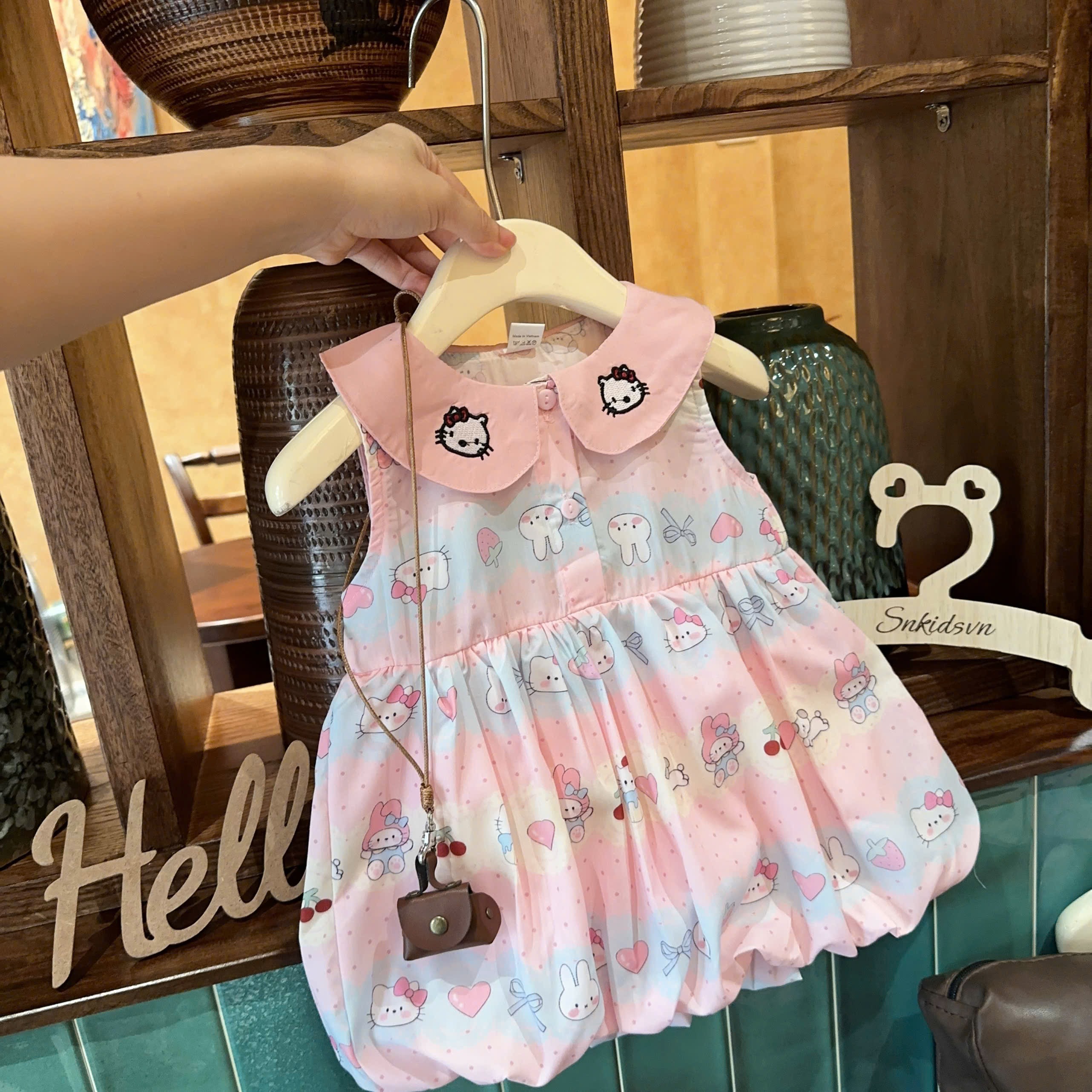 Sét váy thỏ kèm túi mini sn bé gái