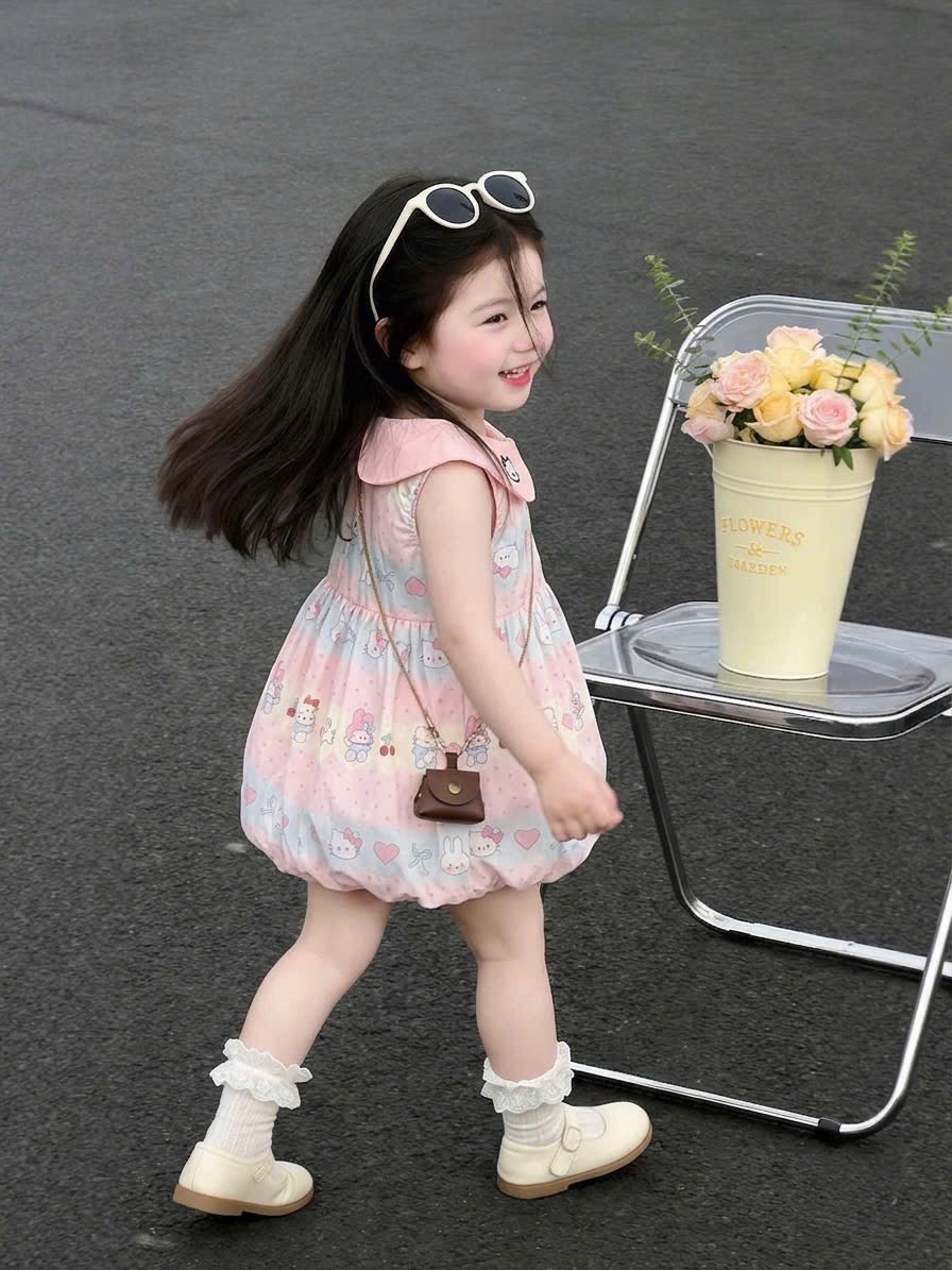 Sét váy thỏ kèm túi mini sn bé gái