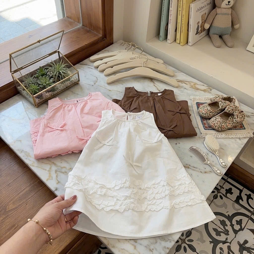 Váy babydoll thân bèo bé gái