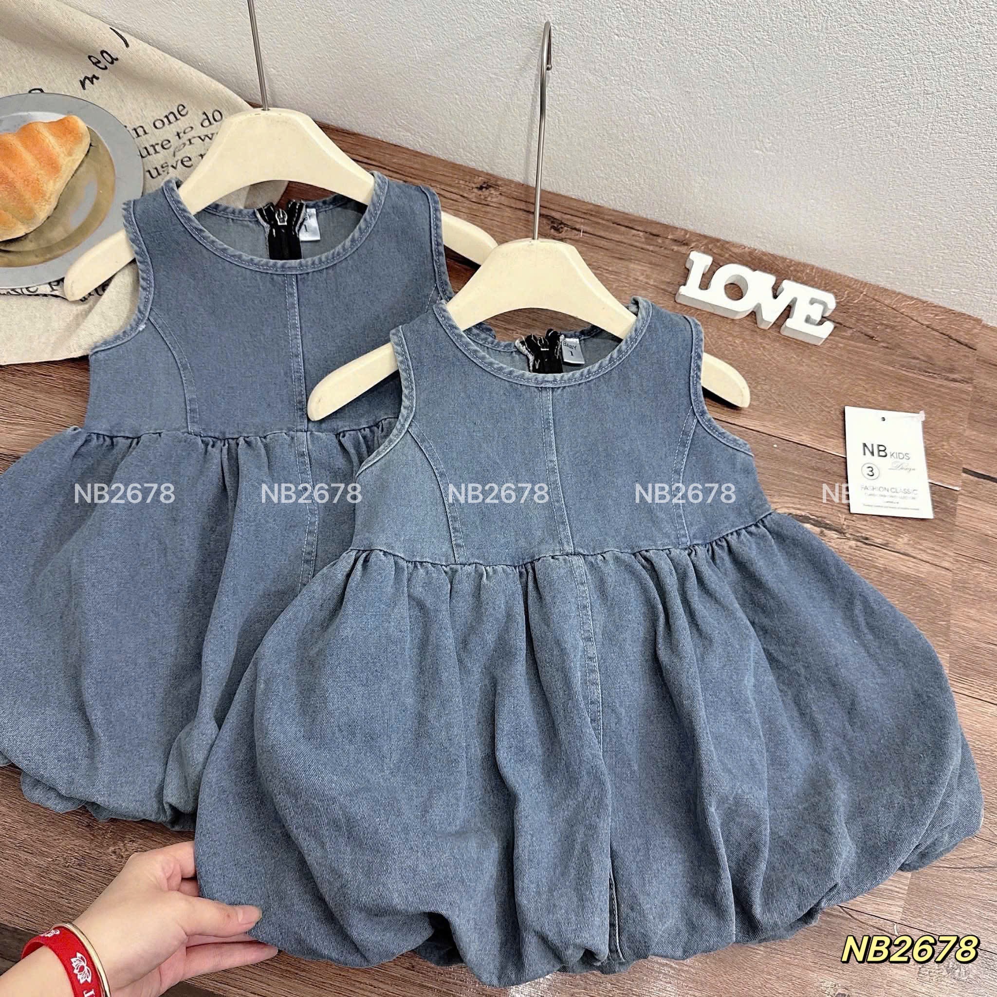 Váy bò bồng nb bé gái