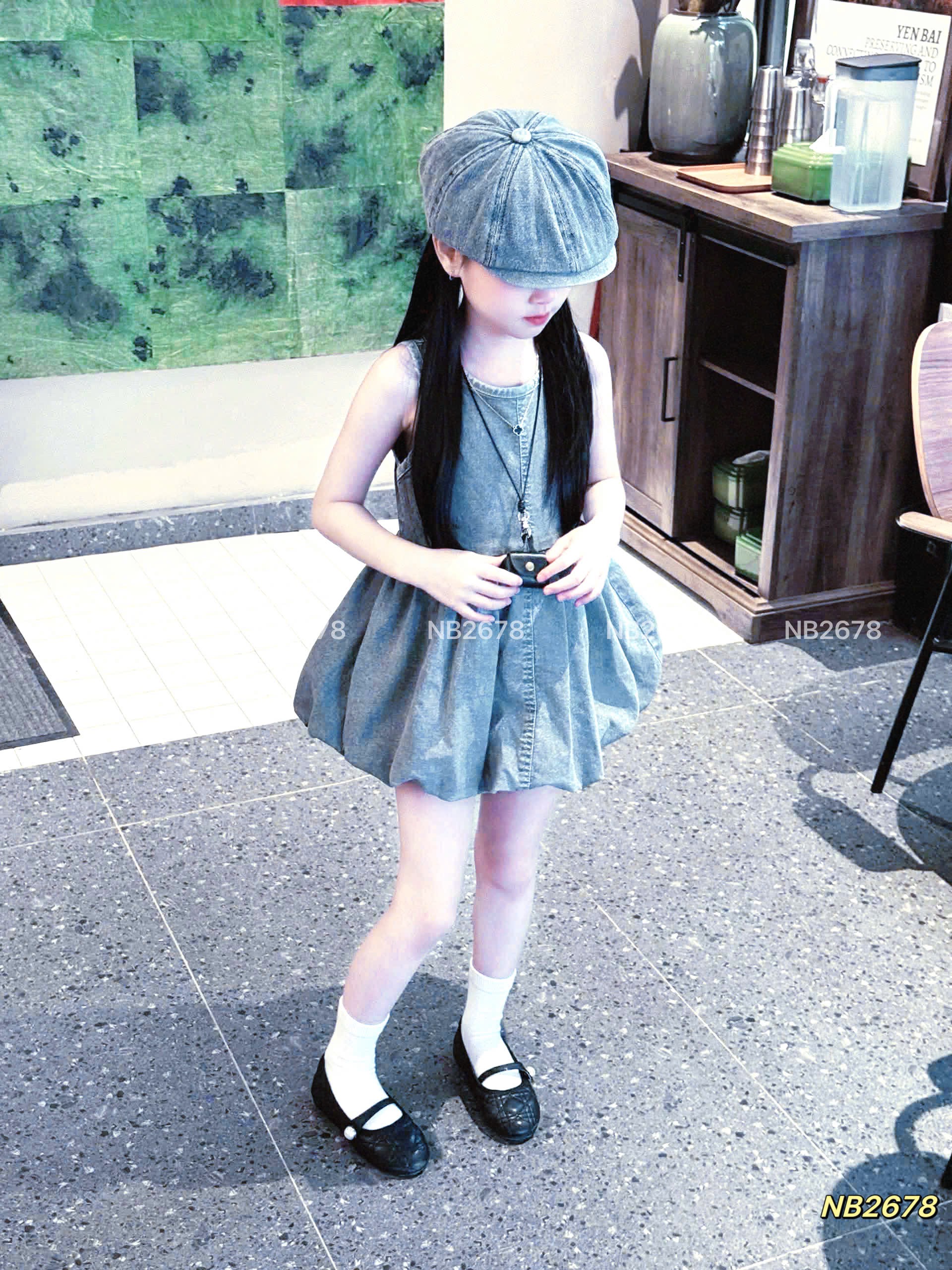 Váy bò bồng nb bé gái