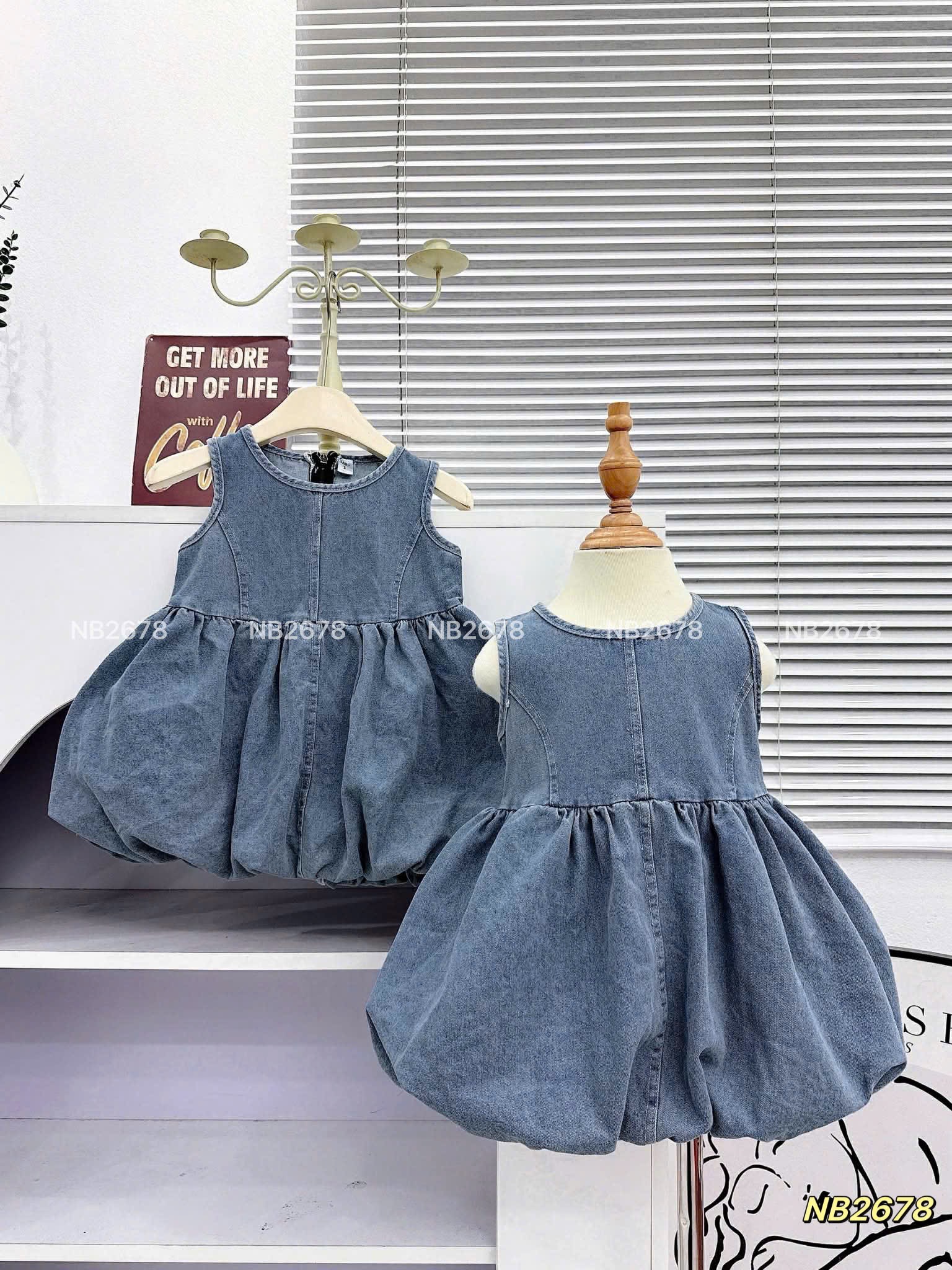 Váy bò bồng nb bé gái