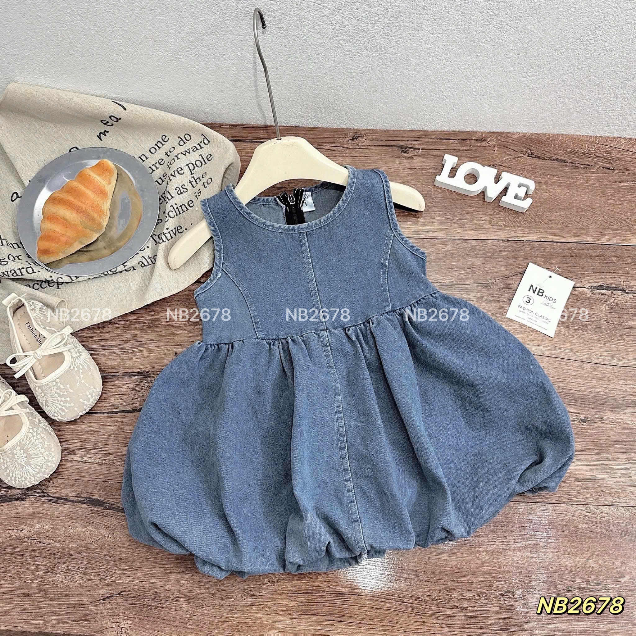 Váy bò bồng nb bé gái