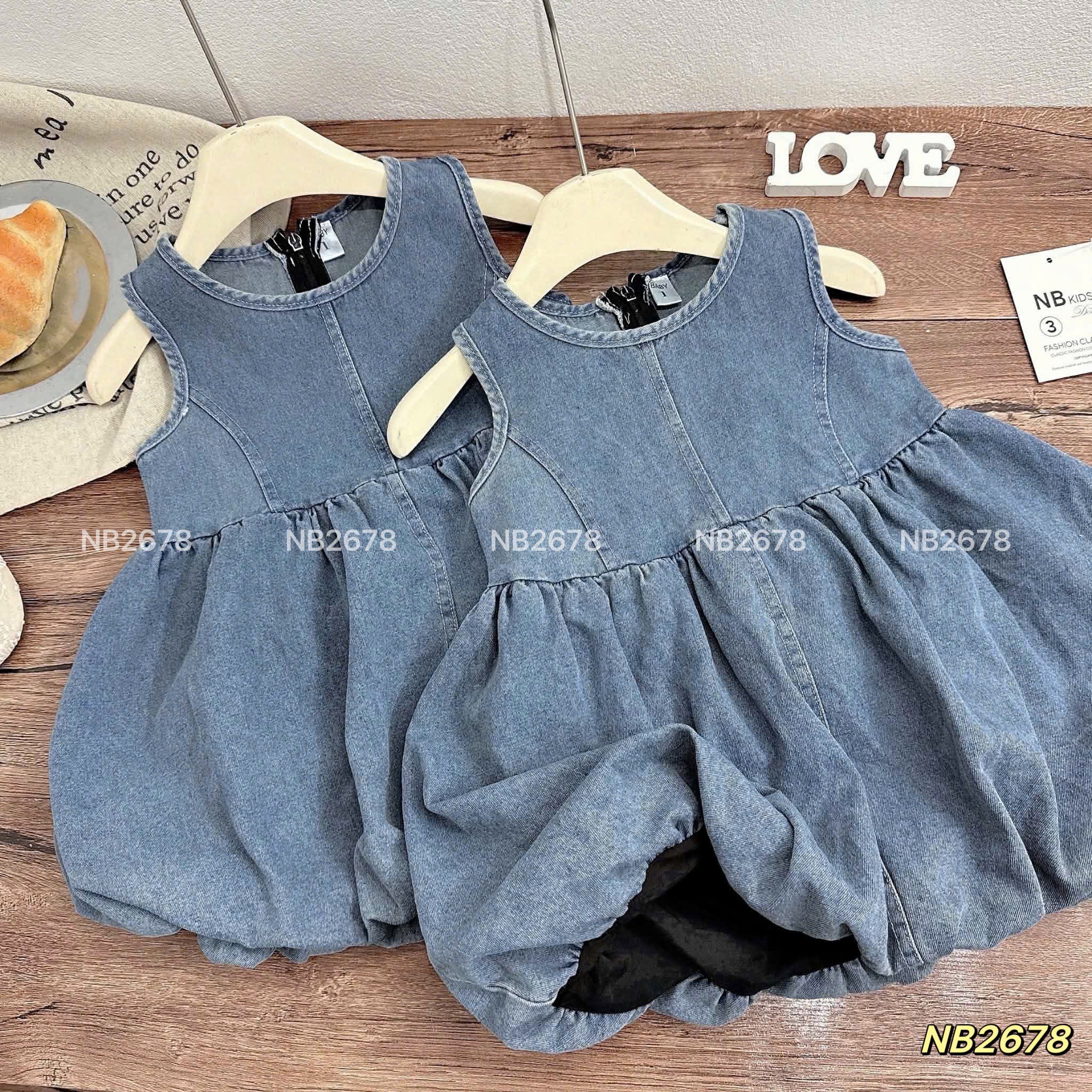 Váy bò bồng nb bé gái