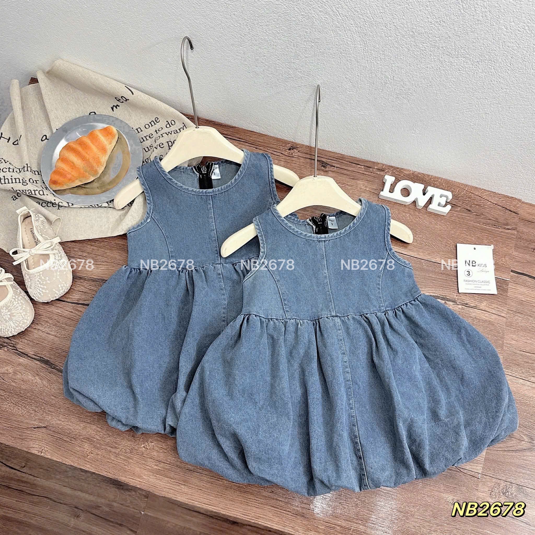 Váy bò bồng nb bé gái