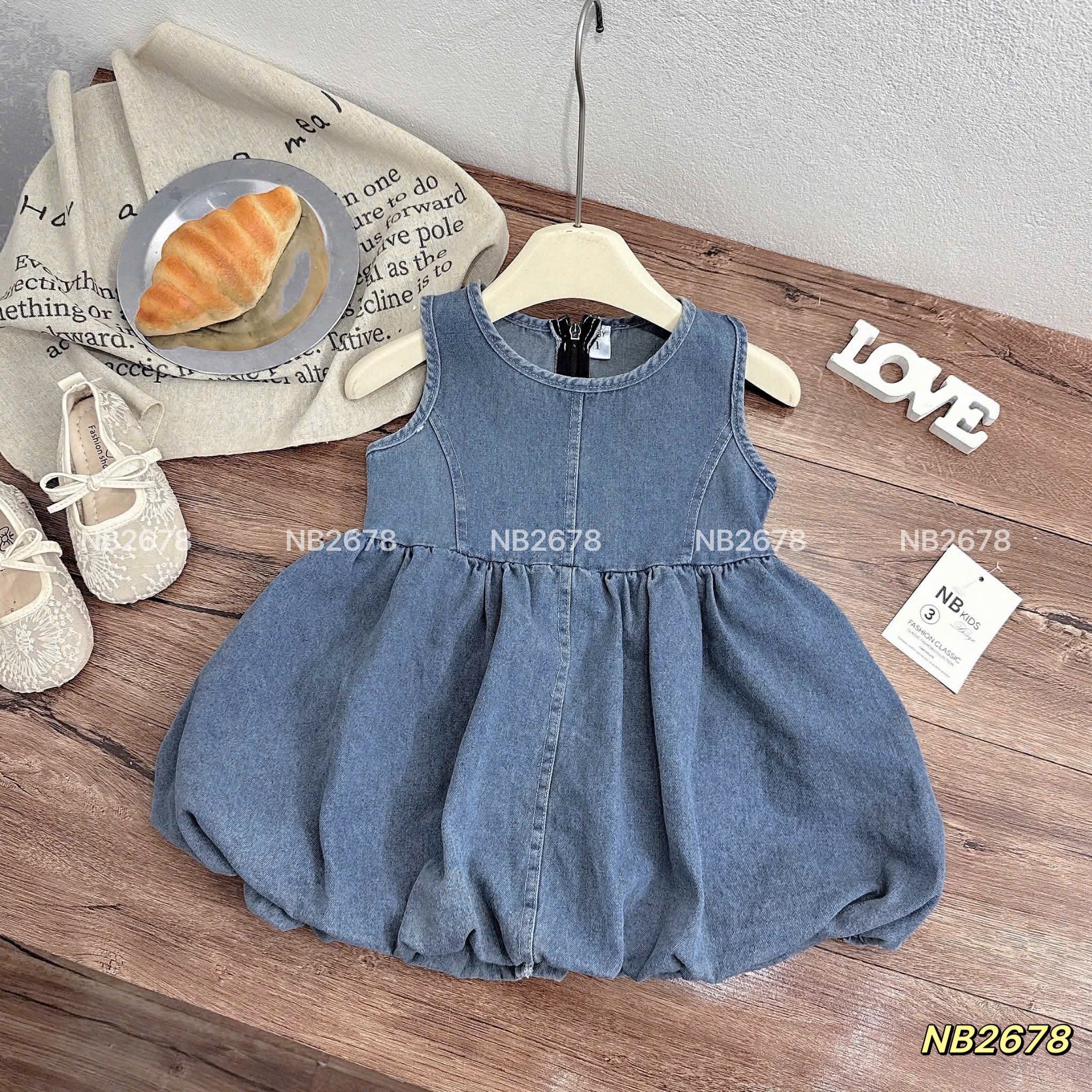 Váy bò bồng nb bé gái