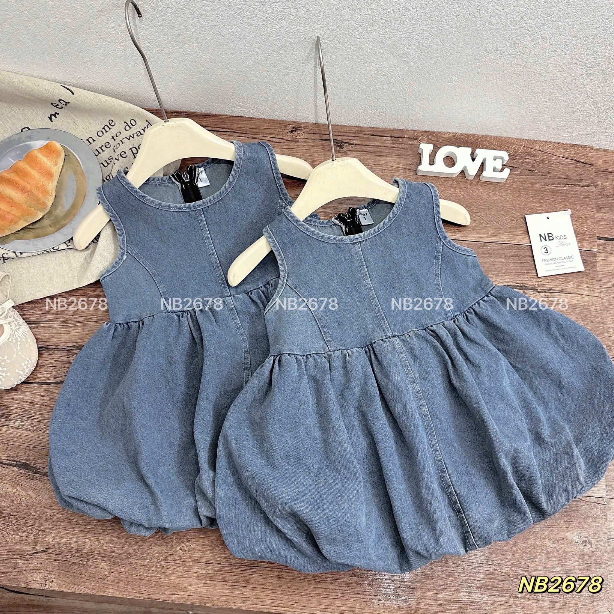 Váy bò bồng nb bé gái