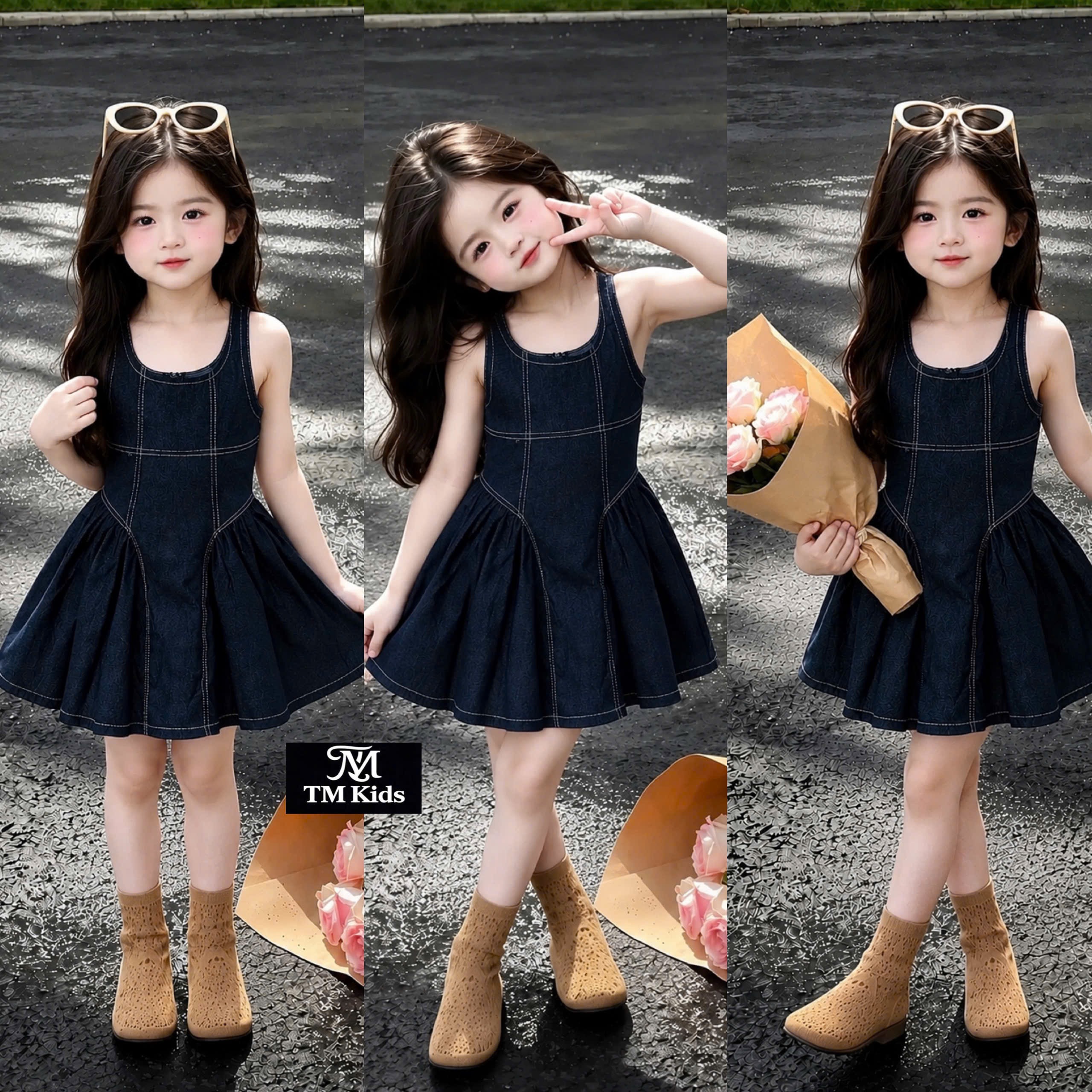 Váy bò mềm tm bé gái